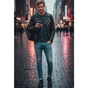 Topman Stretch Skinny Jeans Light Blue Wash Men’s W36 L34